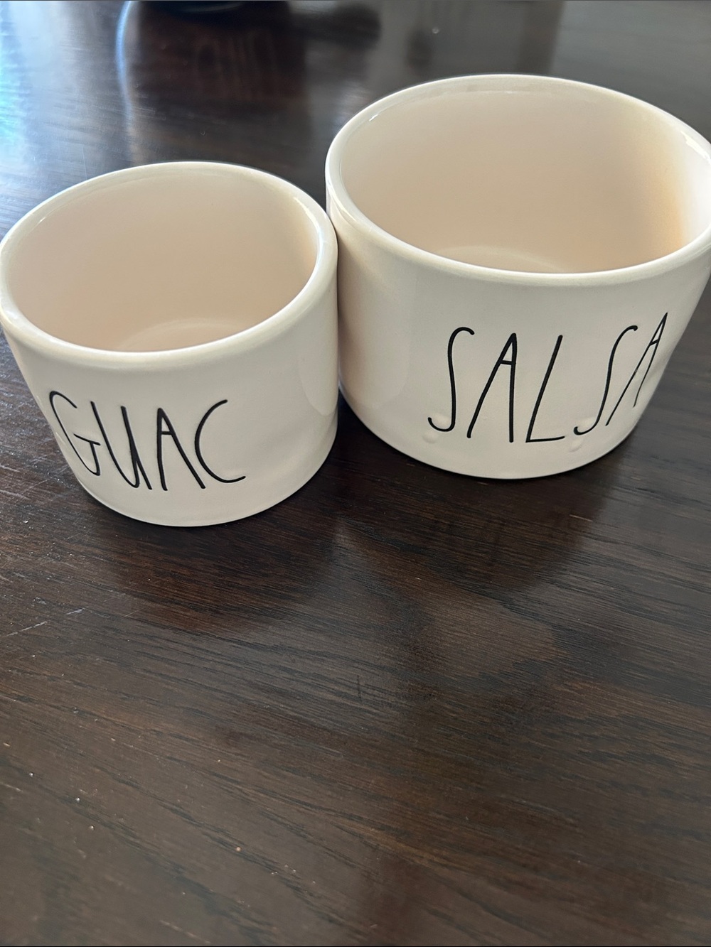 Rae Dunn Ceramic Salsa & Guac Serving Bowls - Set of 2